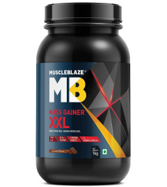 MuscleBlaze Mass Gainer XXL Powder- Pack of 1 kg (Chocolate) ( Free Shipping )