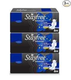 Stayfree Advance XXL All Night Sanitary Napkin-28 Pads (B2G1) (Pack of 84) (Free Shipping)