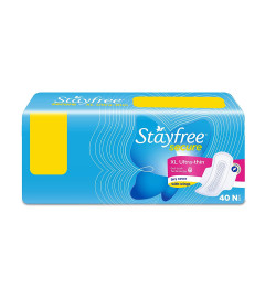 Stayfree Secure XL (Pack of 40) Ultra Thin Dry Cover Sanitary Pads For Women With Wings (Free Shipping)