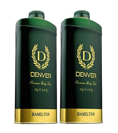 DENVER Hamilton Premium Body Talc - 300GM Each (Pack of 2) | Scented Talcum Powder for Men(Free Shippng)