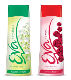 Eva Talcum Powder Mystique and Sweet Combo of 2(Free Shippng)