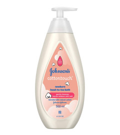 Johnson's CottonTouch Newborn Baby Head-To-Toe Bath, 500ml With No More Tears
