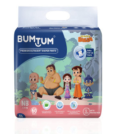 BumtumChotaBheem New Born Baby Diaper Pants, 60 Count Online - Epakira