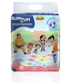 BumtumChotaBheem Large Baby Diaper Pants 62 Count Online - Epakira