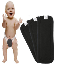 Babymoon Premium Bamboo 5 Layer Charcoal Wetfree Reusable Washable Cotton Diaper Nappy Inserts Online - Epakira