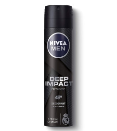 NIVEA MEN Deep Impact Freshness Deodorant Spray - For MEN, 150 ml ( Free Shipping )