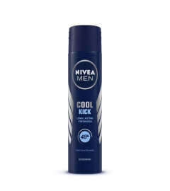 NIVEA MEN Cool Kick 150ml Deodorant | With Mint Extracts for Cooling sensation in Summer| 48 H Long Lasting Freshness| 0% Alcohol ( Free Shipping )