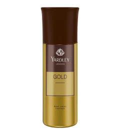 Yardley London Gentleman Gold Body Spray for Men| Fresh Rosemary & Mint Notes| Masculine Fragrance| Body Deodorant for Men| 150ml ( Free Shipping )