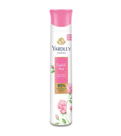 Yardley London English Rose Refreshing Body Spray| Fresh Floral Scent| 90% Naturally Derived| Deo Spray| Body Deodorant for Women| 150ml ( Free Shipping )