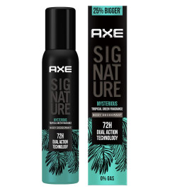 Axe Signature Mysterious No Gas Deodorant Bodyspray For Men 154 ml ( Free Shipping )
