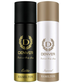DENVER Caliber Deo + Imperial Deo - 165ML Each (Combo Pack of 2) | Long Lasting Fragrance for Men ( Free Shipping )