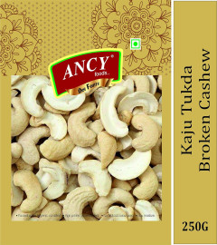 Ancy Foods Natural Cashews Kernels Piece Split Nut, Big Size (Kaju 2 Tukda) Dry Fruit -250 g ( Free Shipping )