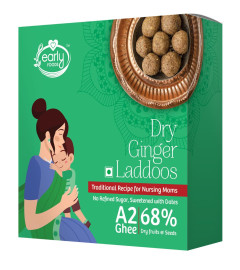 Early Foods - Dry Ginger Laddoo 250 gms | Sugar Free Laddu | Sweetened with Dates | Traditional Recipe for New Moms & Moms to be | A2 Ghee Laddoos ( Free Shipping )