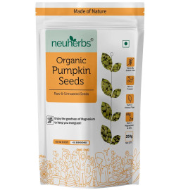 Neuherbs Organic Raw & Unroasted Pumpkin Seeds | Immunity Booster and Fiber Rich Superfood | Rich Source of Omega 3 | Highly Nutritious Snack | Rich in Protein, Dietary Fibre, Zinc & Magnesium - 200 G ( Free Shipping )