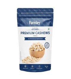 Farmley Natural & Premium W320 Whole Cashew Nuts 1 kg Value Pack | Kaju Dry Fruits | Rich in Protein, Nutritious & Crunchier | Naturally White & No Preservatives ( Free Shipping )