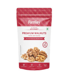 Farmley Premium California Walnut Kernel | 200 g | Walnuts Without Shell, Akhrot, Dry Fruits, Natural Akhrot Giri, Rich in Proteins & Antioxidants (Pack Of 1, Vacuum Packed) ( Free Shipping )