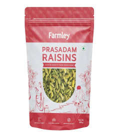 Farmley Prasadam Raisins (Kishmish) 500G | Dry Fruit | Healthy Snacks | Nuts | Ready To Eat | Vegan | Gluten Free | Non Gmo | Trans Fat Free | Cholesterol Free | 100% Natural, Fresh ( Free Shiping )