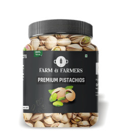 Farm & Farmers Dry Fruits Premium Whole Roasted and Salted Pistachios Pista, 125 gm ( Free Shiping )