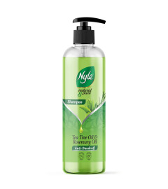 Nyle Natürliches und reines Anti-Schuppen-Shampoo Mit der Güte von Teebaumöl und Rosmarin 300 ml