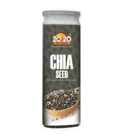 20-20 Dry Fruits Raw Chia Seeds for Eating - Fiber for Weight Loss management - Superfood - Diet Snacks - Healthy Snacks - 200 g ( Free Shiping )