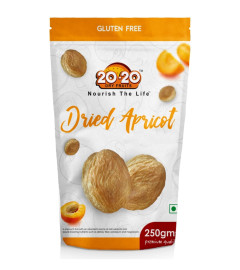 20-20 dry fruits Dried Apricot Royal - Soft and Big Size Khumani - Zardalu - 250 g ( Free Shipping )