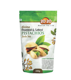 20-20 Dry Fruits Divine Roasted & salted pistachios, 250 g ( Free Shipping )