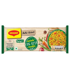 MAGGI Nutri-Licious Veg Atta Masala Noodles, Instant Noodles With 20 Spices & Herbs, Source Of Fibre & Iron, Atta Noodles With Appetizing Aroma & Delicious Taste, 435 Grams ( Free Shipping )