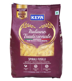 Keya Fusilli Pasta 1kg, 100% Durum Wheat Pasta | Vegetarian | No MSG | Low in Calories | No Trans Fats | Healthy | Cooked in 10 Minutes ( Free Shipping )