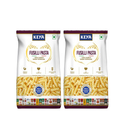 Keya 100% Durum Wheat Fusilli Pasta 400 gm, Pack 2 ( Free Shipping )