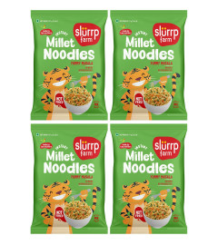 Slurrp Farm No Maida Instant Millet Noodles- Yummy Masala, Not Fried, No MSG, 4 X 57g ( Free Shipping )