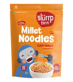 Slurrp Farm No Maida Millet Noodles | Not Fried, No MSG | Curry Masala Flavour, Pack of 3 X 192g ( Free Shipping )
