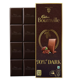 Cadbury Bournville Rich Cocoa 70% Dark Chocolate Bar, 80 g ( Free Shipping )