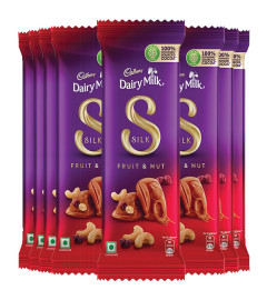 Cadbury Dairy Milk Silk Fruit & Nut Chocolate Bar, 55g (Pack of 8) ( Free Shipping )
