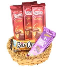 SFU E Com Classic Nestle With Delicious Dairy Milk | Chocolate Gift Hamper For Rakhi, Diwali, Christmas, New year, Birthday, Anniversary | 03 ( Free Shipping )
