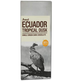Amul Single Origin 55% Dark Chocolate Bar, Ecuador Tropical Dusk, 125g ( Free Shipping )