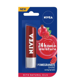 NIVEA Shine Caring Lip Balm, Pomegranate, 4.8g ( Free Shipping )