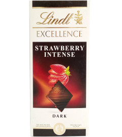 Lindt Dark Chocolate - Excellence Strawberry Intense, 100g Carton (Free Shipping)