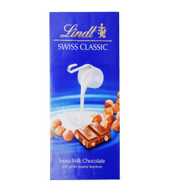Lindt Swiss Classic Milk Chocolate with Hazelnut Bar 100g` (Free Shipping)
