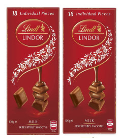 Lindt Lindor Irresistibly Smooth Milk Chocolate, 2 X 100 G (Free Shipping)
