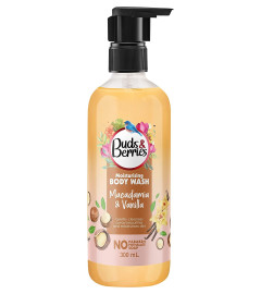 Buds & Berries Macadamia And Vanilla Extracts, Moisturizing Body Wash for Soft, Smooth & Clear Skin | No Soap, No Paraben, No Phthalate Shower Gel (300 ml) (Free Shipping)