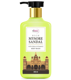 St.Botanica Rich Mysore Sandal Body Wash - With Shea & Vitamin E (Shower Gel), 250 ml (Free Shipping)