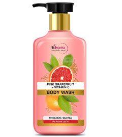 St.Botanica Pink Grapefruit & Vitamin C Body Wash, 250 ml infused with Pink Grapefruit & Vitamin C to Refresh & Hydrate Skin | No Parabens & Sulphates | Vegan & Cruelty Free (Free Shipping)