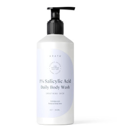 ARATA 1% Salicylic Acid Body Wash For Body Acne & Bumpy Skin | Exfoliates & Deep cleanses skin | For all skin types | Body Shower Gel - 300ml (Free Shipping)