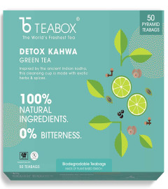 Teabox Detox Kahwa Grüner Tee 50 Teebeutel (Kostenloser Versand)
