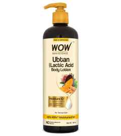 WOW Skin Science Ubtan Body Lotion- All skin type - Anti-Tanning & Smoothening Care with Saffron Extract, Sandalwood Oil - 400mL ( Free Shipping )