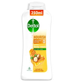 Dettol Body Wash and Shower Gel for Women and Men, Nourish - 250ml | Soap-Free Bodywash | 8h Moisturization ( Free Shipping )