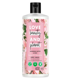 Love Beauty & Planet Moisturizing Body Wash | 400ml | With Murumuru Butter & Rose | Sulfate Free, Paraben Free- Liquid Shower Gel for Men and Women ( Free Shipping )