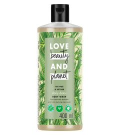 Love Beauty & Planet Daily Detox Body Wash | 400ml | With Tea Tree & Vetiver Aroma | Naturally Purifying Sulfate Free, Paraben Free- Liquid Shower Gel for Men and Women ( Free Shipping )