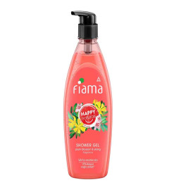 Fiama Happy Naturals shower gel, Plum blossom and ylang with 97% natural origin content with skin conditioners for moisturized skin, safe on sensitive skin, bodywash 500ml bottle ( Free Shipping )