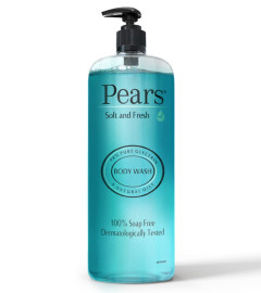 Pears Soft & Fresh Shower Gel SuperSaver XL Pump Bottle with 98% Pure Glycerine, 100% Soap Free and No Parabens, 750 ml ( Free Shipping )